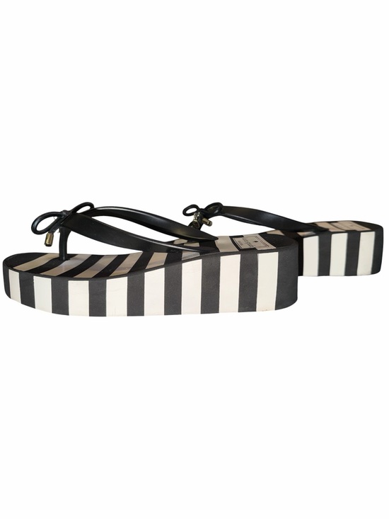 kate spade Shoes - Kate Spade Wedge Thong Sandals Platform Women’s Size 7 Preppy Nautical Chic